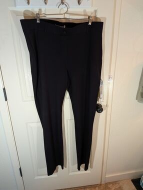 2X Long Betabrand Dress Pant Yoga Pants In Black
